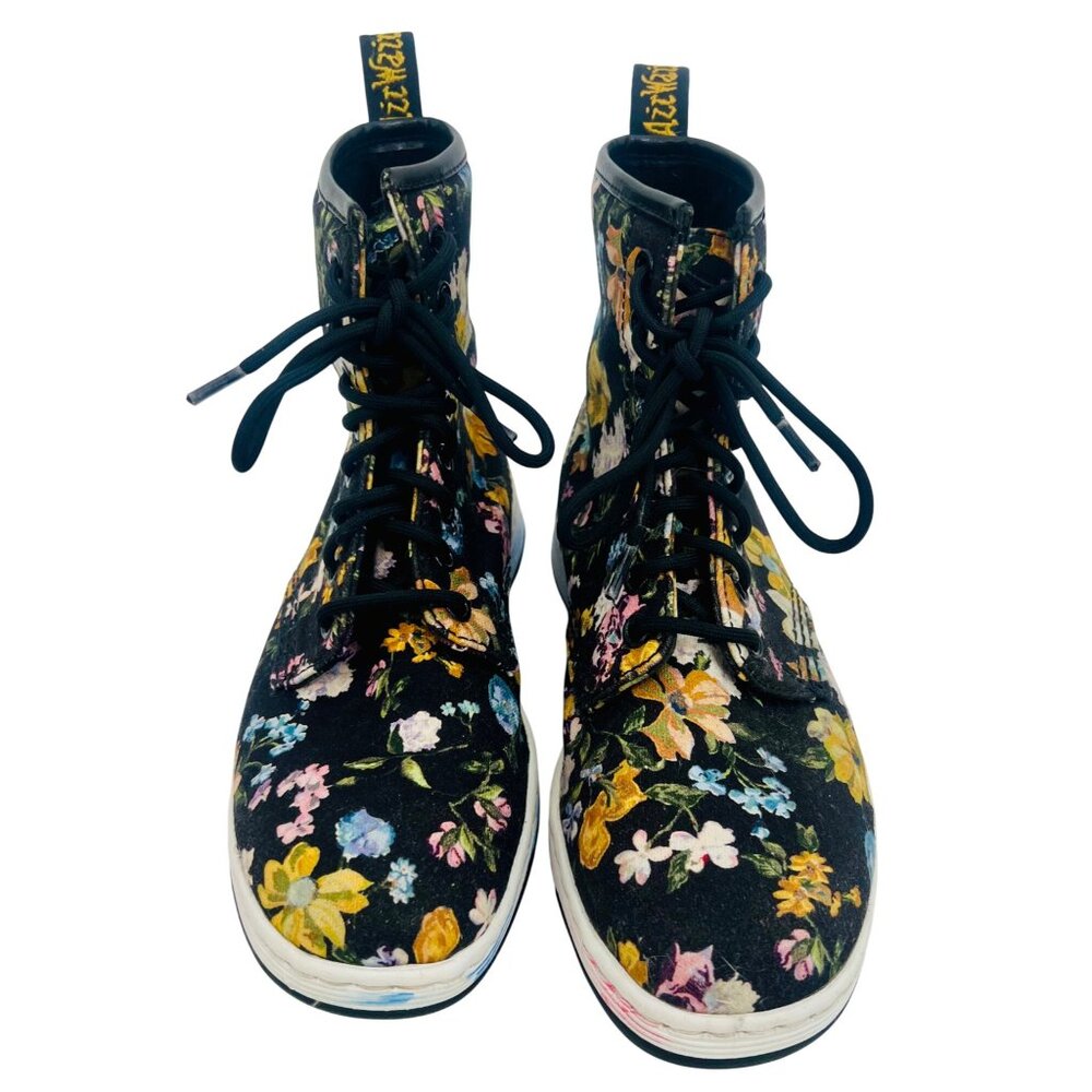 Dr. Martens Newton Floral Boots Darcy Print Canvas Sole Shoes| Streetwear Grunge - Picture 9 of 16